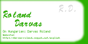 roland darvas business card